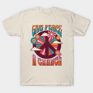 Groovy Peace Sign Retro 60s Style T-Shirt